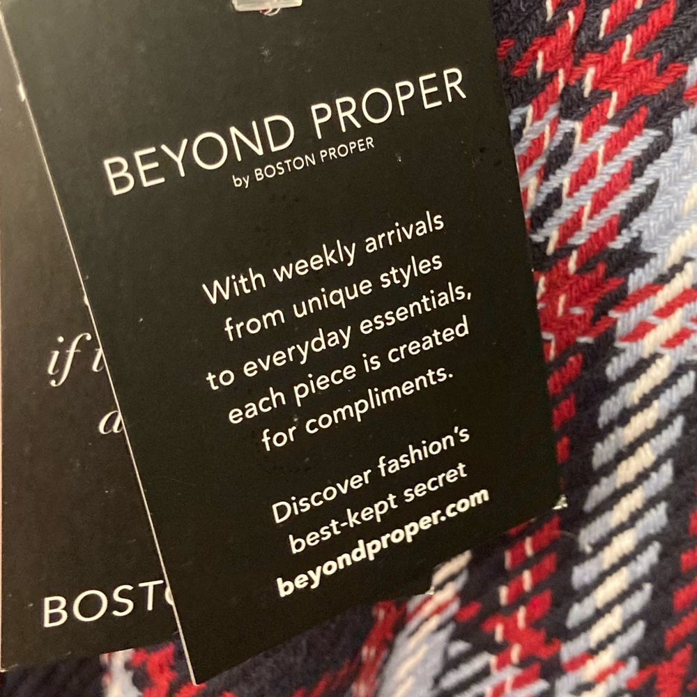 NWT Boston Proper Double breasted plaid blazer - Picture 7 of 8